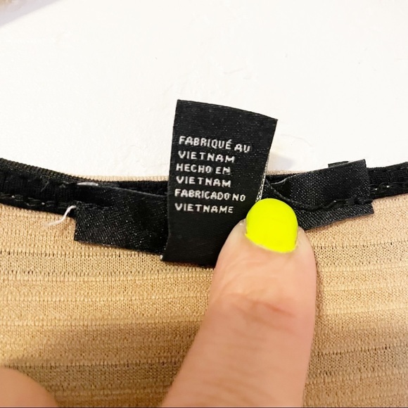 FOREVER‎ 21 Women's Bodycon Dress Size Small Above Knee Mini Tan​ - Picture 5 of 5